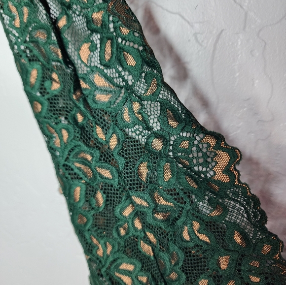 Frederick's of Hollywood Pito Green Jessica Lace Chemise Size Small - Picture 4 of 6